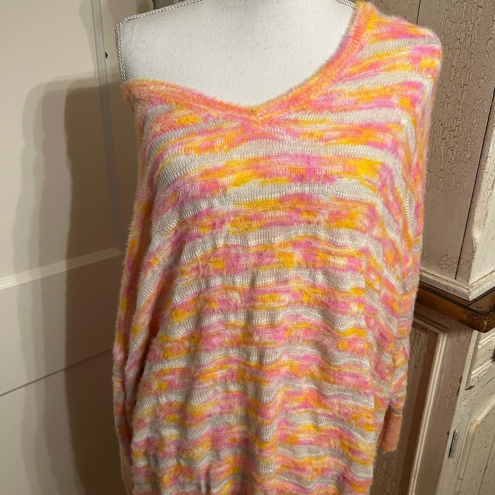 Free People Intimately Multicolor V-Neck Sweater - Picture 2 of 13